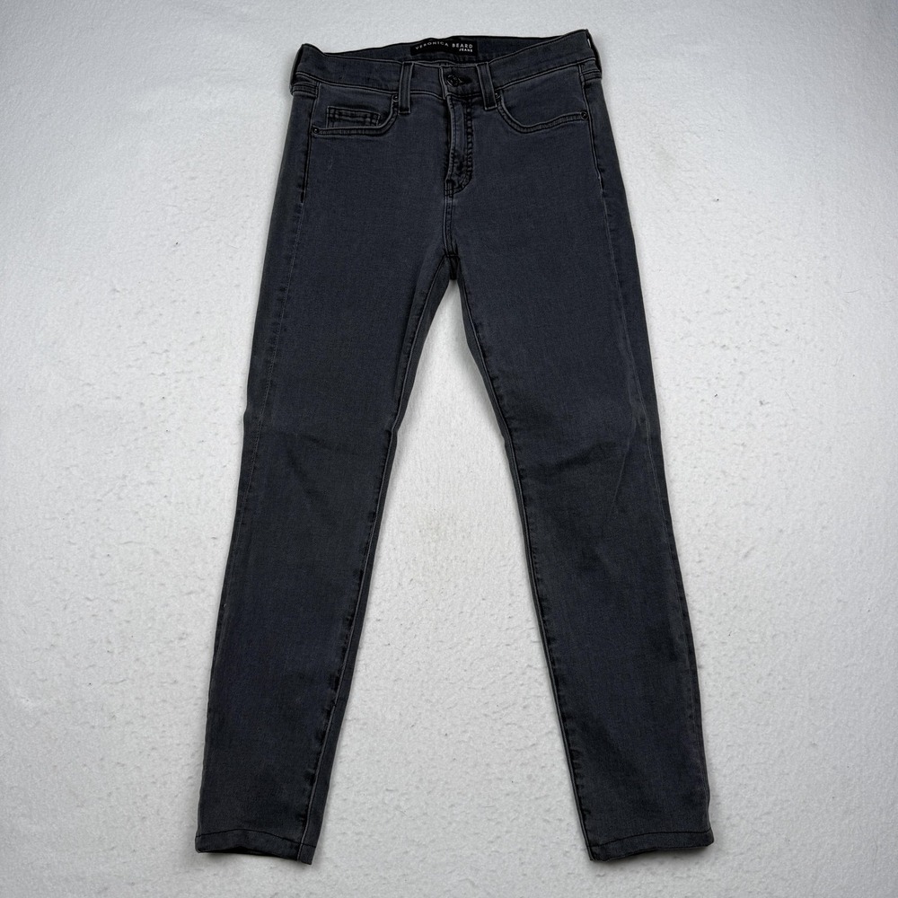 Veronica Beard Jeans Womens 27 Gray Emma Skinny Mid Rise Stretch Denim Pants